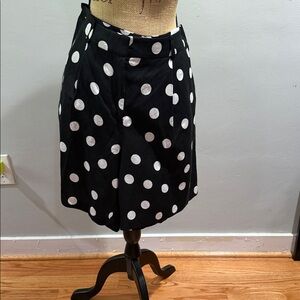 Loft size 10 Black Polka Dot A-Line shorts - Classic Women's Shorts